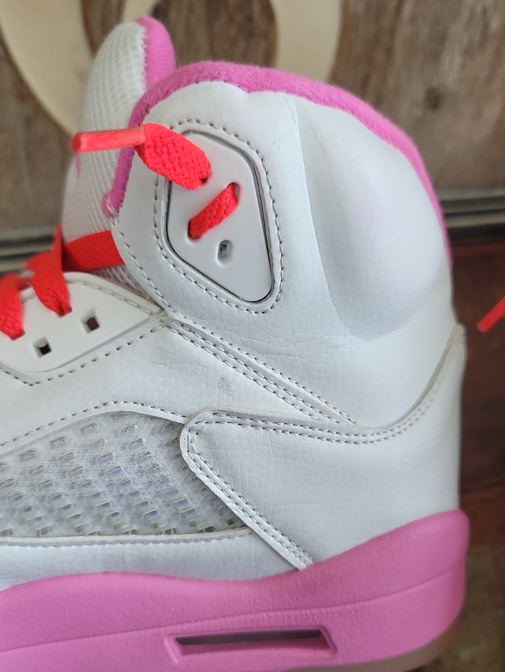 🔥🔥 Nike Air Jordan 5 Retro "Pinksicle" Wmns 8.5. Really Good Condition - Picture 15 of 16